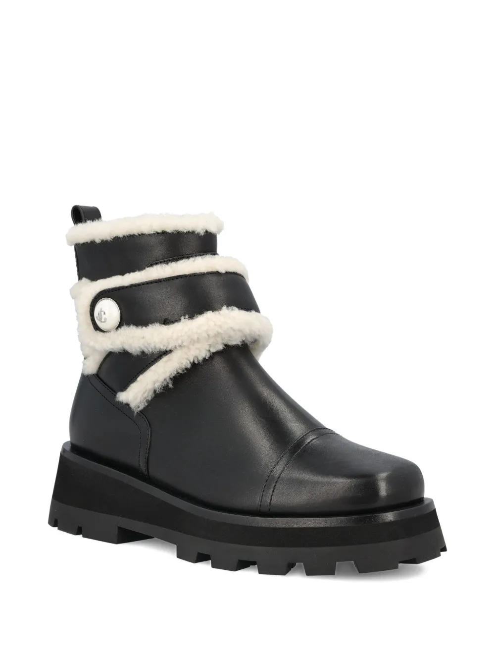 Jimmy Choo shearling-trimmed boots Black