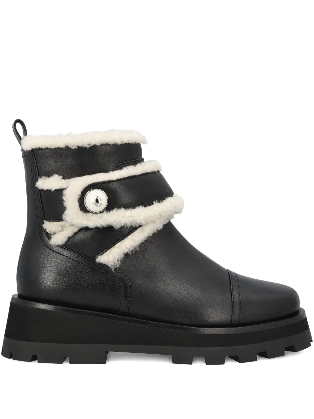 Jimmy Choo shearling-trimmed boots Black