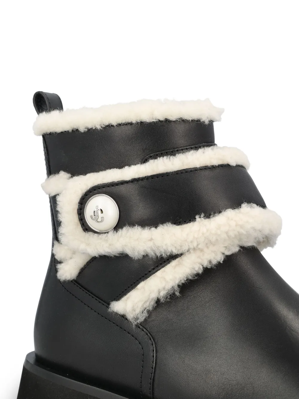 Jimmy Choo shearling-trimmed boots Black