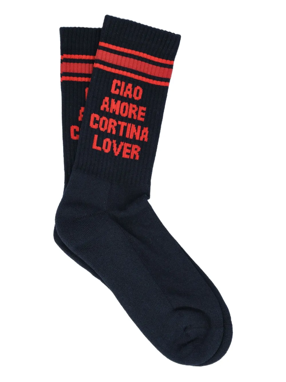 Giada Benincasa calcetines con eslogan en intarsia | azul | Image 1