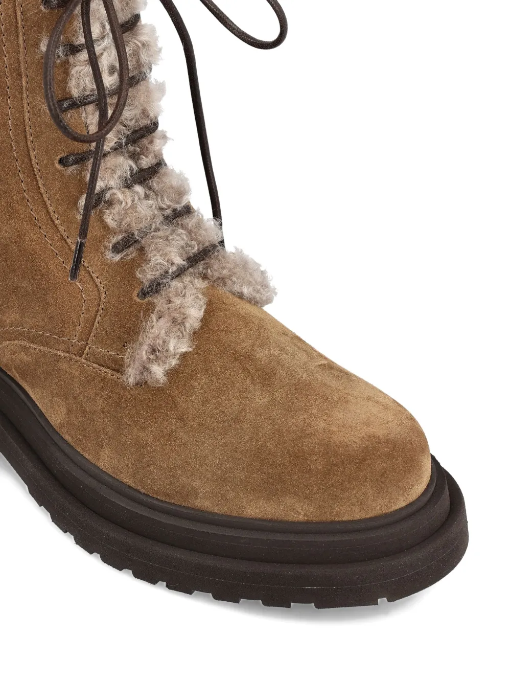 Brunello Cucinelli shearling boots Brown