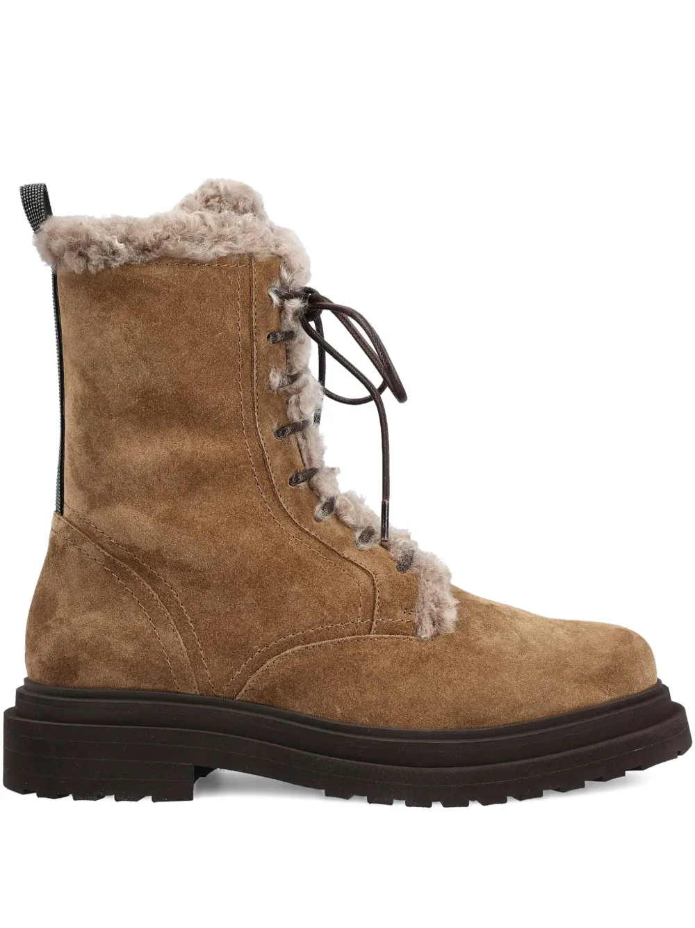 Brunello Cucinelli shearling boots Brown
