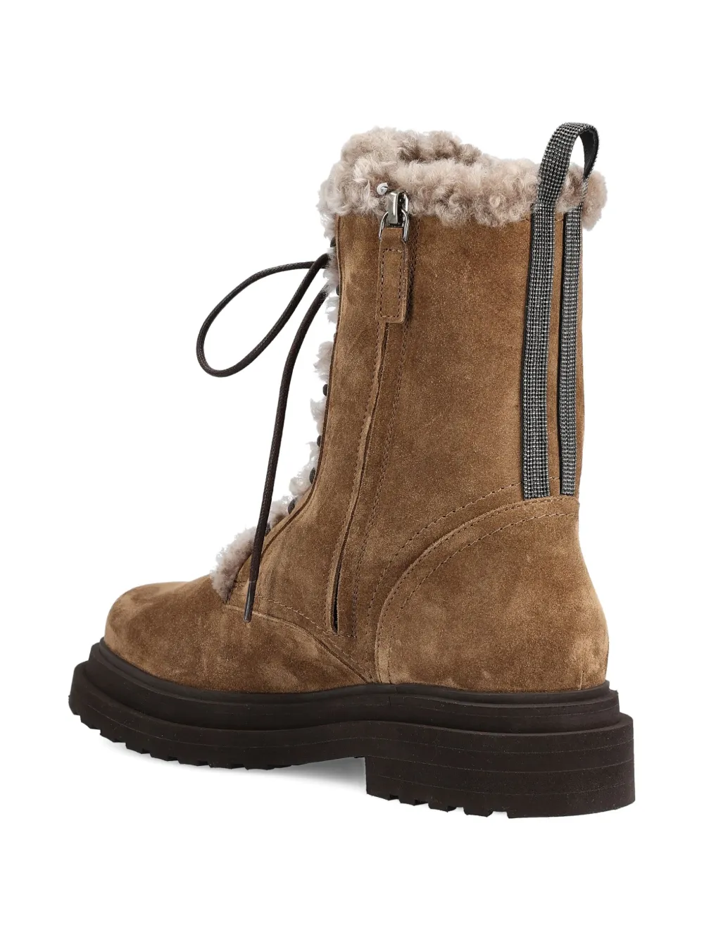 Brunello Cucinelli shearling boots Brown