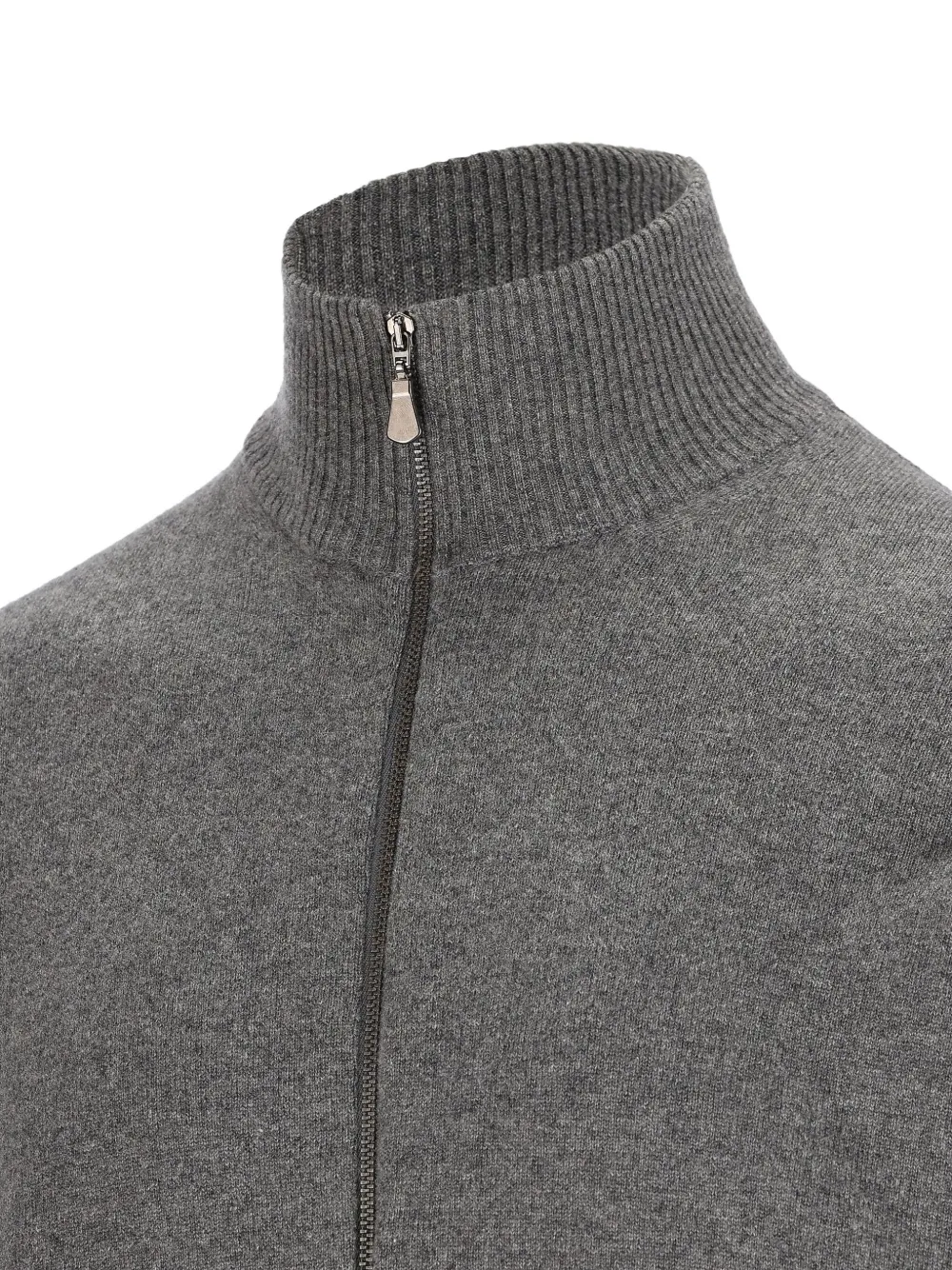 Alpha Studio Zip-up Cashmere Cardigan In Multi