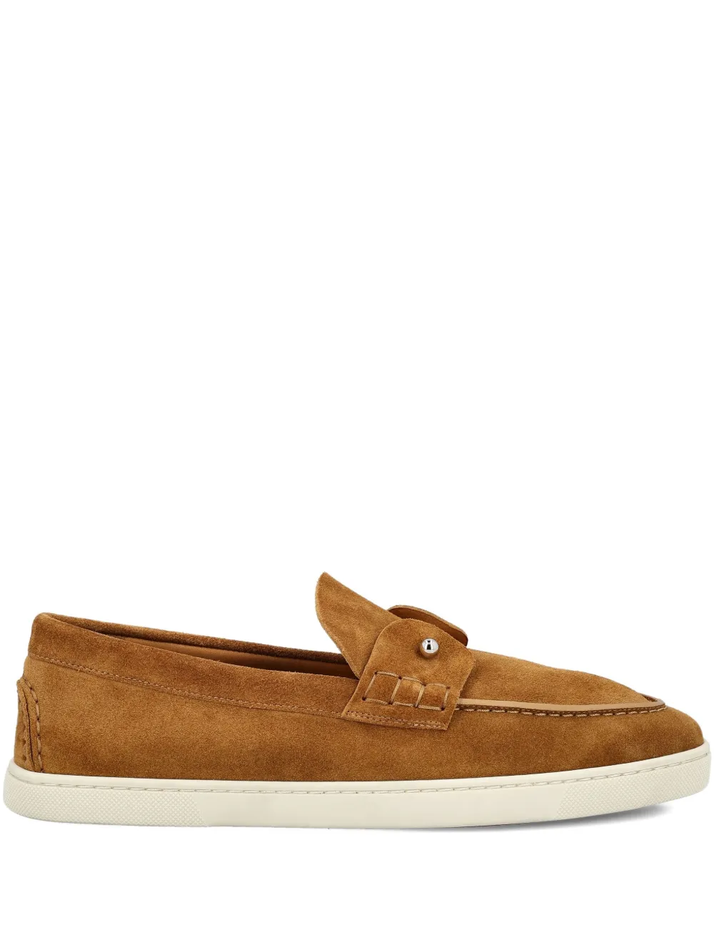 Christian Louboutin Chambeliboat suede-leather boat shoes | Brown | Image 1