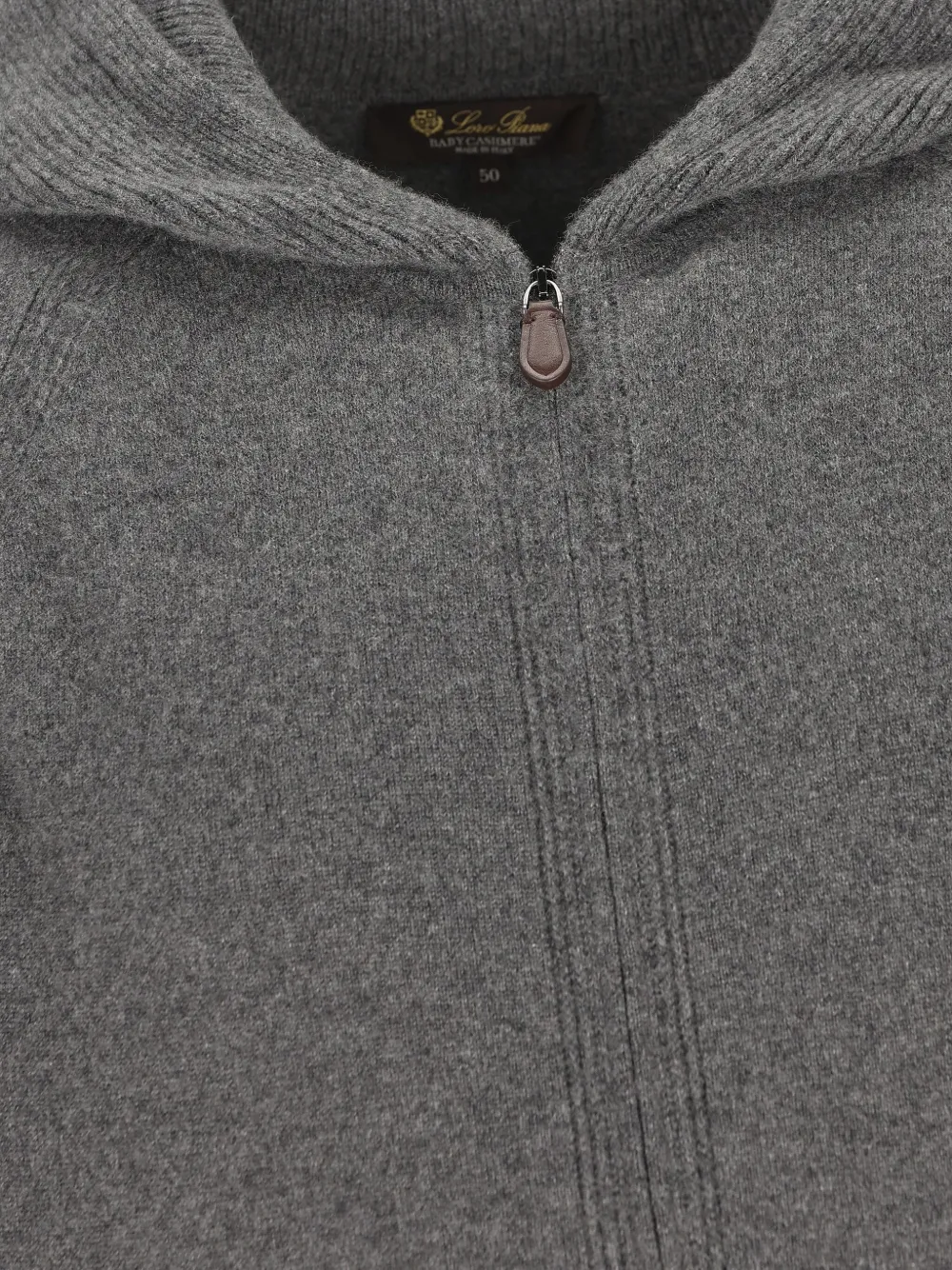 Loro Piana Knitted zip-up Hoodie | Grey | FARFETCH