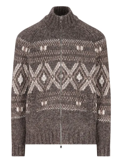 Brunello Cucinelli cárdigan con motivo Fair Isle