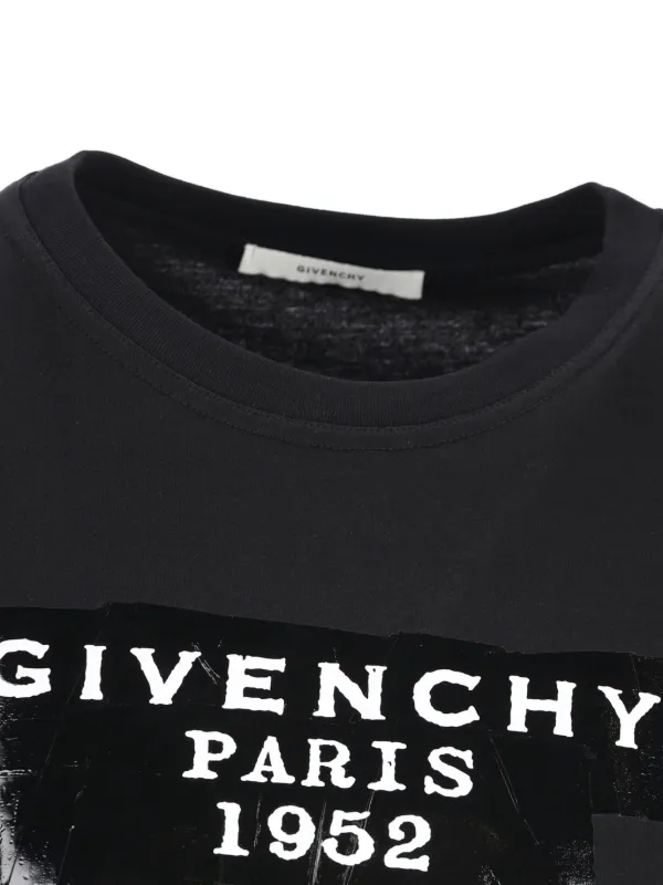 Givenchy Camiseta De Algodão Com Estampa De Logo | Preto | FARFETCH BR