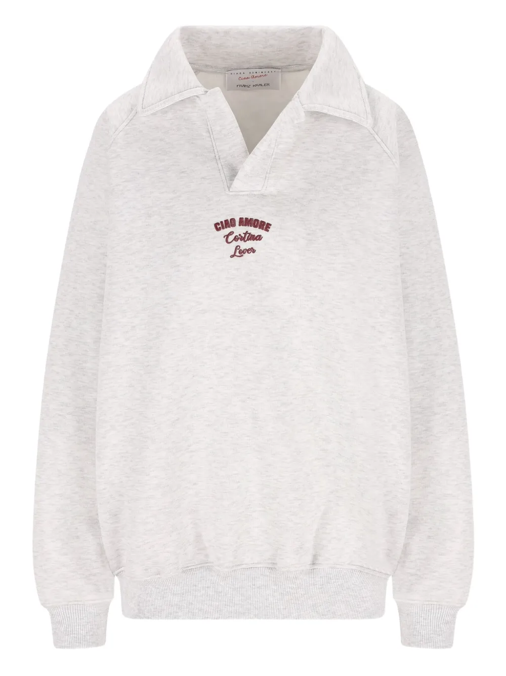 Giada Benincasa polo-neck embroidered sweatshirt | Grey | Image 1