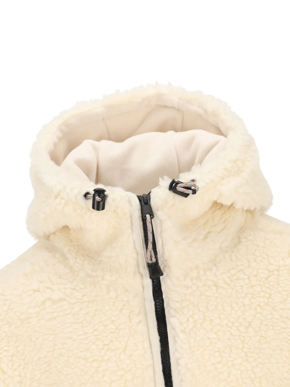 Napapijri Hooded Fleece Jacket In Nude
