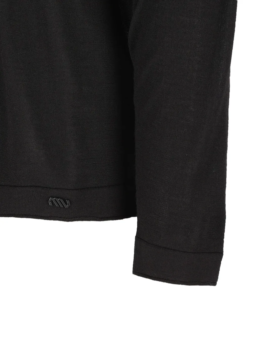 Massimo Osti Studio Long-sleeved Polo Shirt In Black