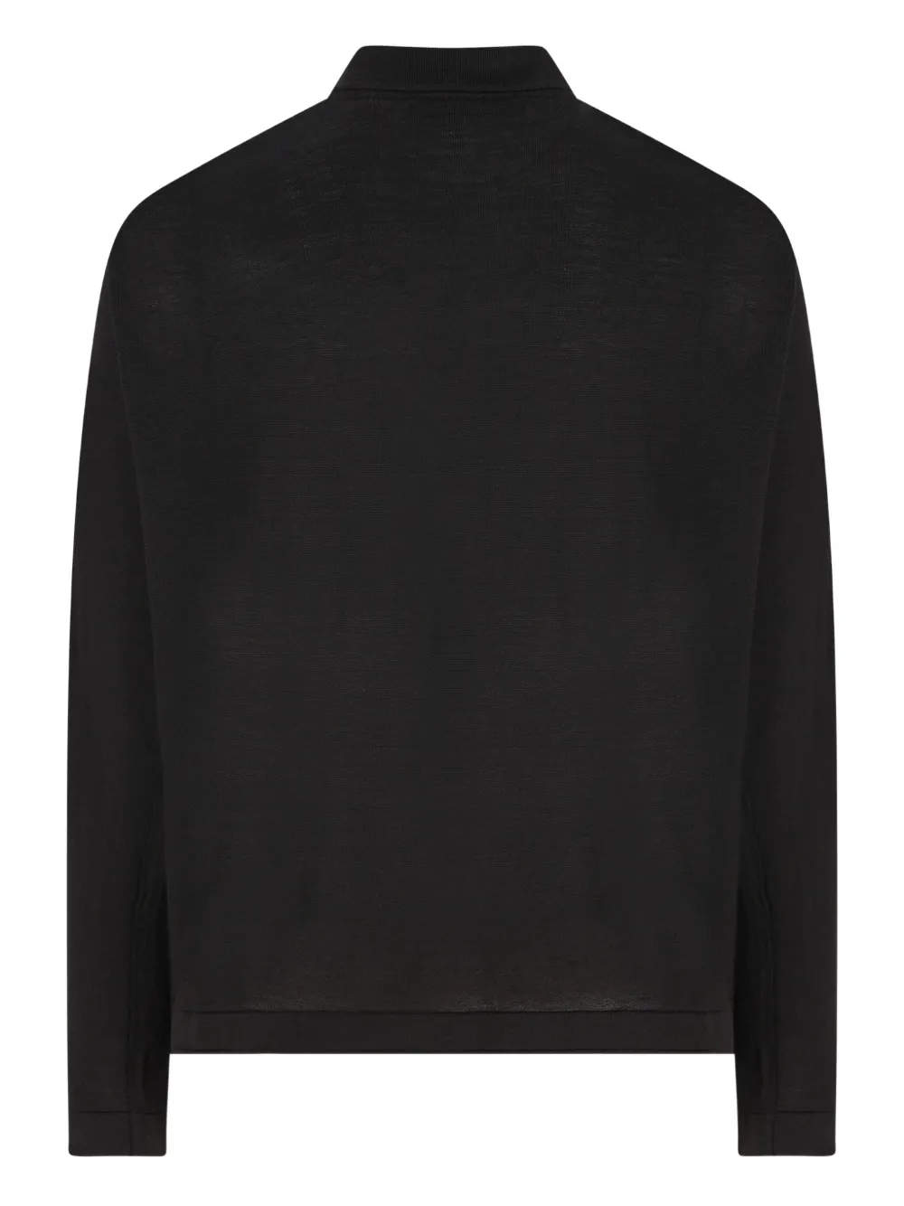 Massimo Osti Studio Long-sleeved Polo Shirt In Black