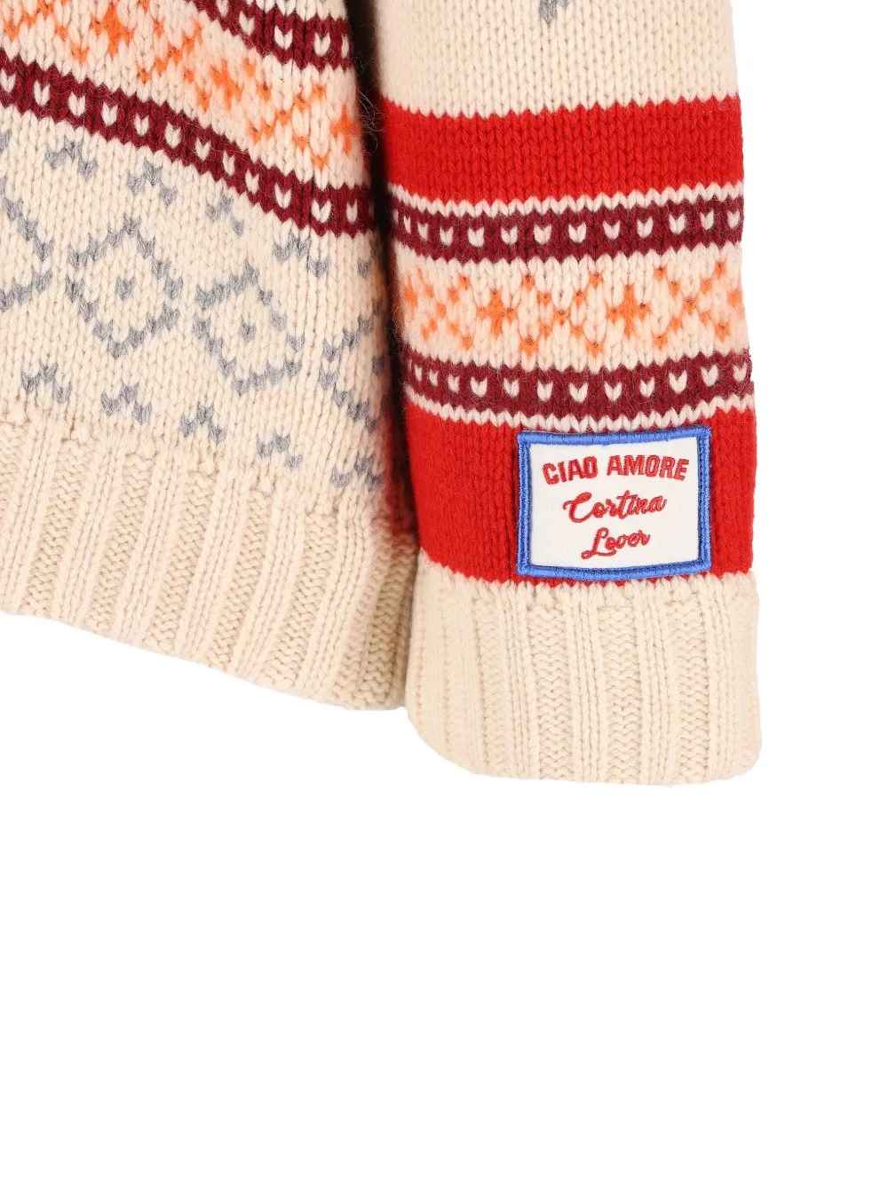 Giada Benincasa Fairisle-pattern Zip-up Jacket In Neutral