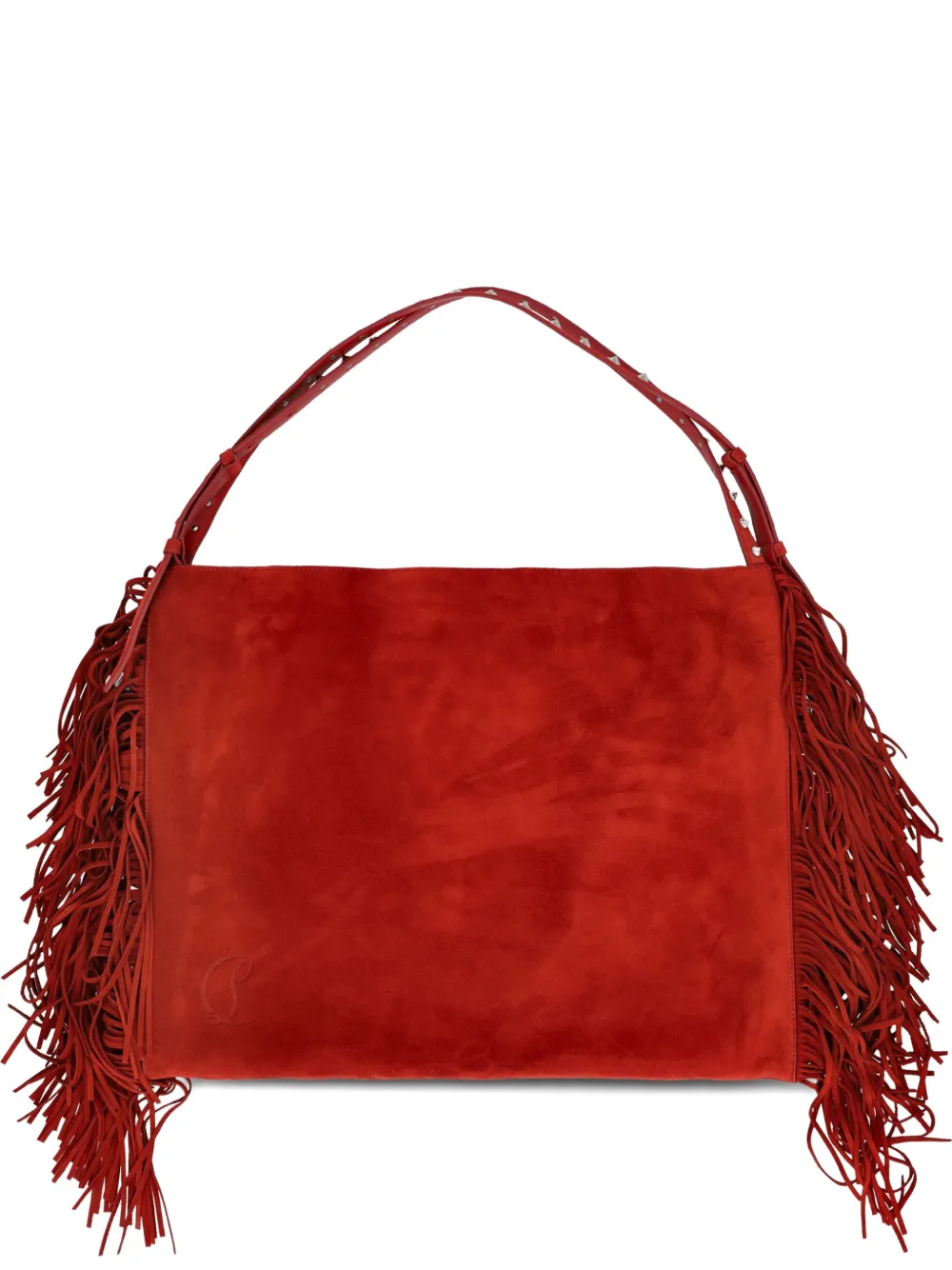 Christian Louboutin fringed suede-leather tote bag | Red | Image 1