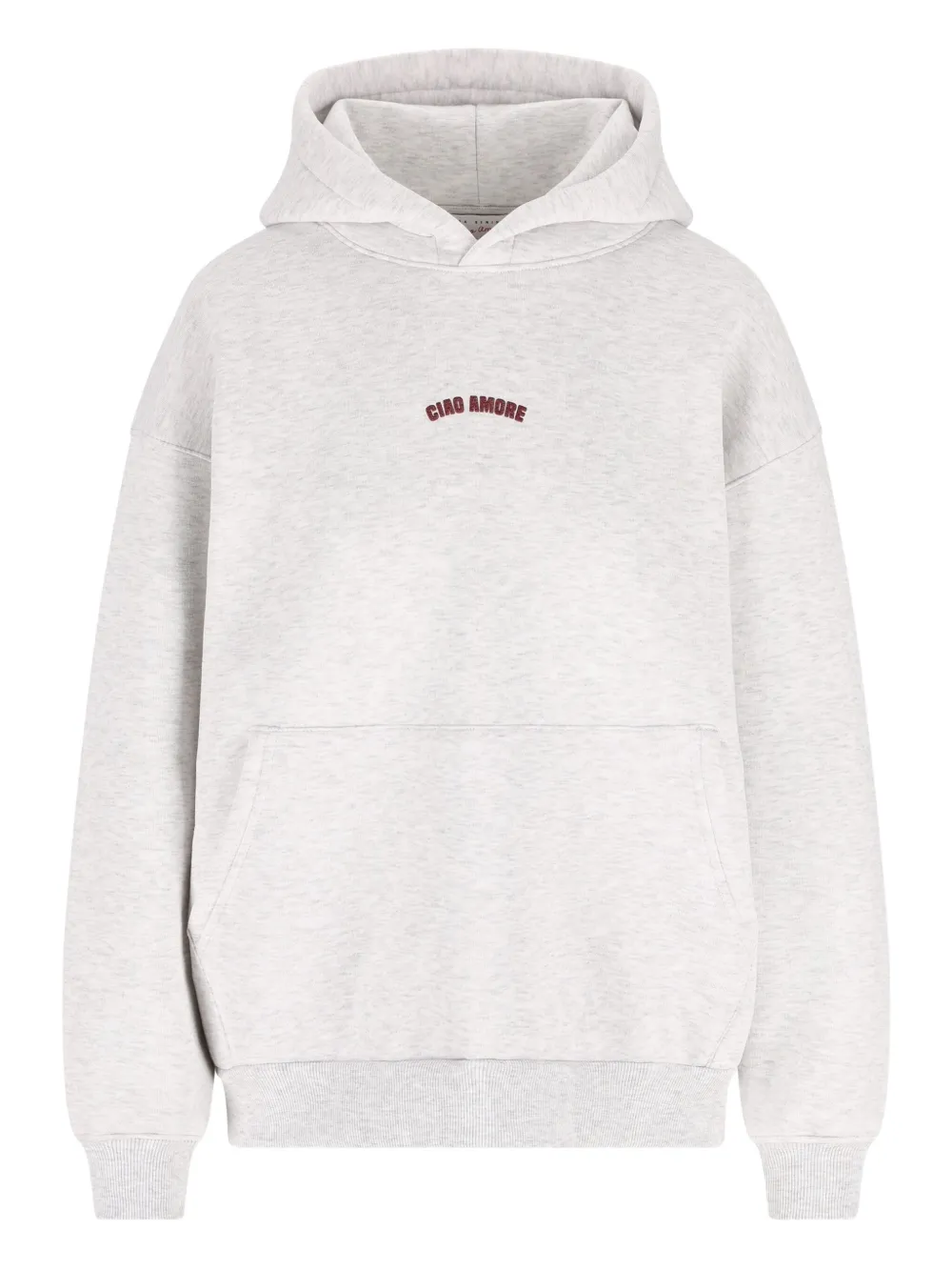 Giada Benincasa Ciao Amore Embroidered Hoodie In Gray