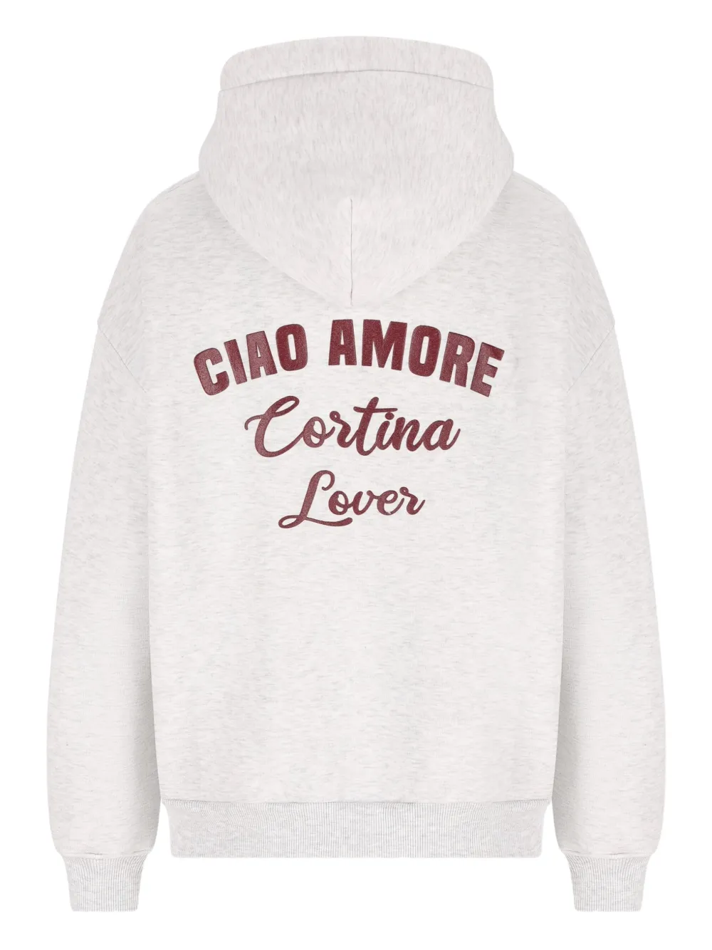 Giada Benincasa Ciao Amore Embroidered Hoodie In Gray