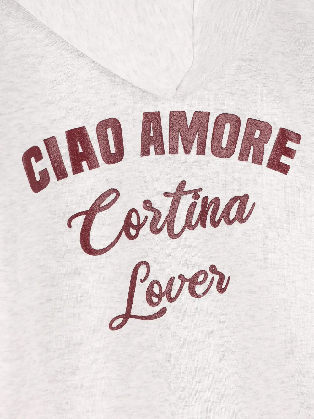 Giada Benincasa Ciao Amore Embroidered Hoodie In Gray
