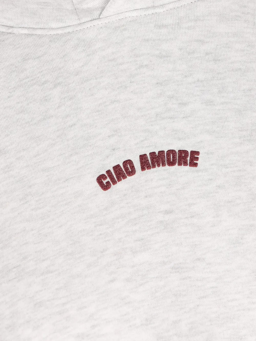 Giada Benincasa Ciao Amore Embroidered Hoodie In Gray