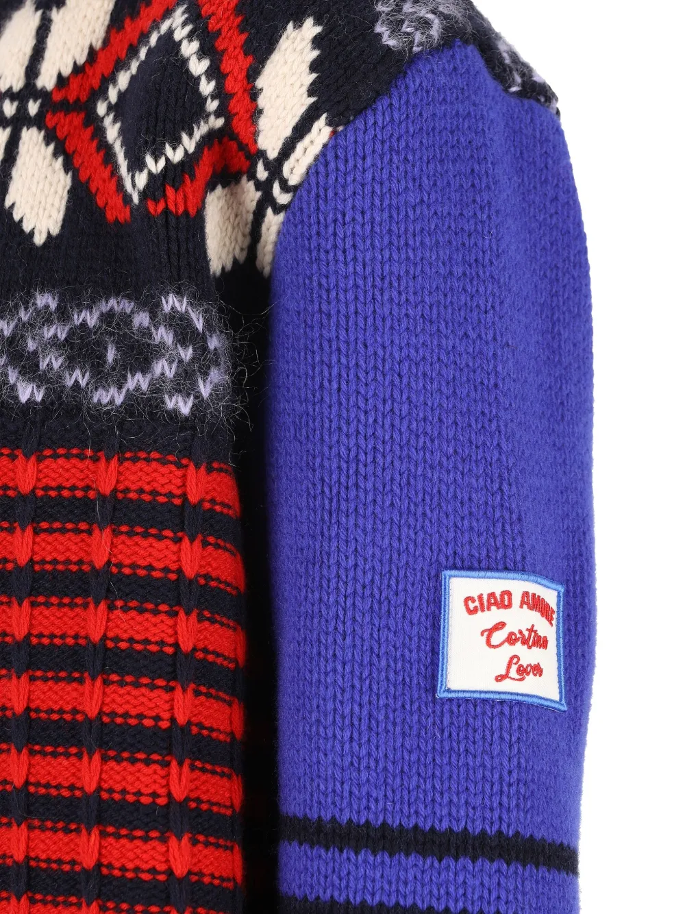 Giada Benincasa Fair Isle-pattern Zip-up Cardigan In Brown