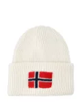 Napapijri norwegian-flag embroidered beanie - Neutrals