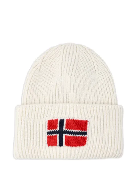 Napapijri norwegian-flag embroidered beanie