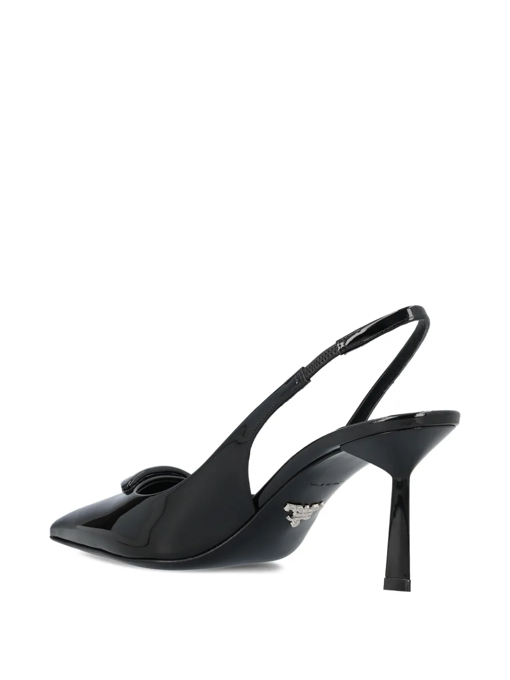 Prada 75 mm leren pumps met hak Zwart