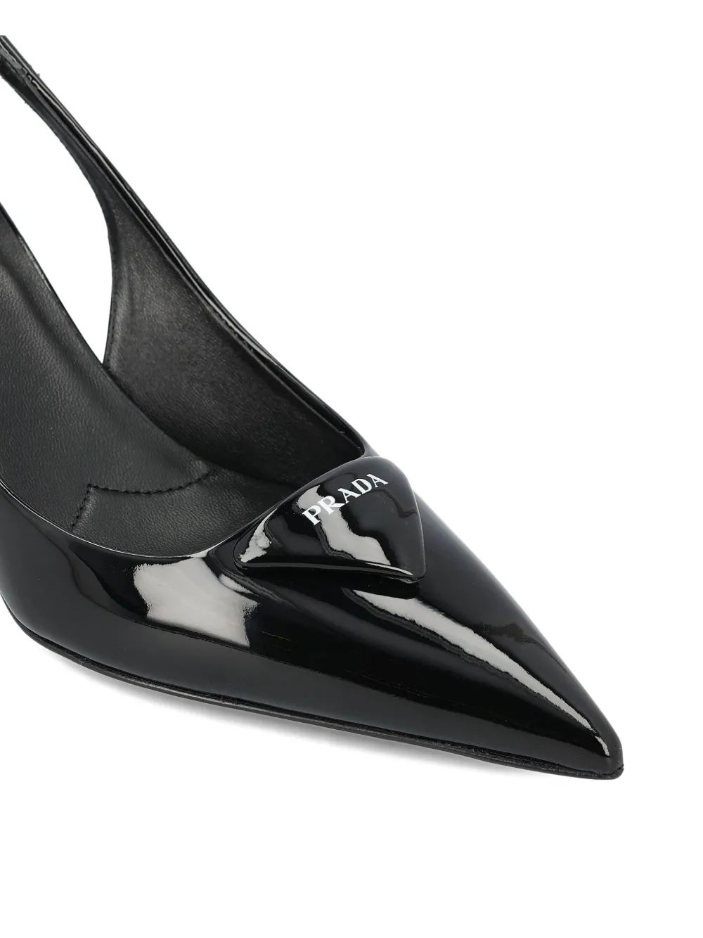 Prada 75 mm leren pumps met hak Zwart