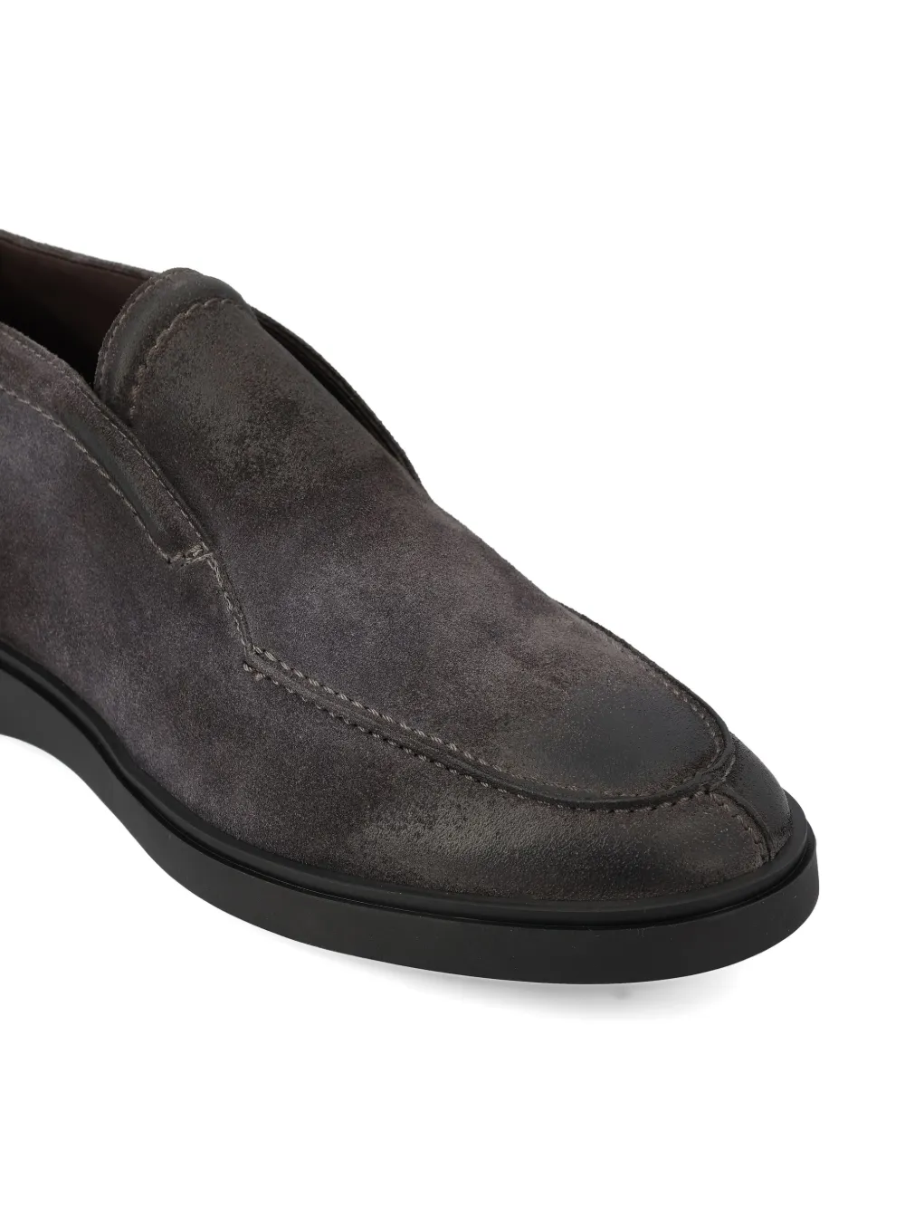 Tagliatore Suede-leather Loafers In Gray