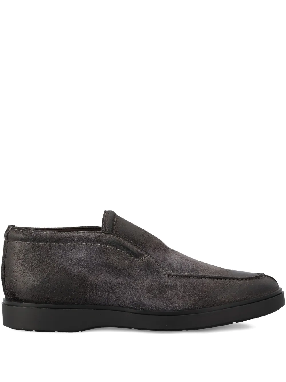 Tagliatore suede-leather loafers Grey