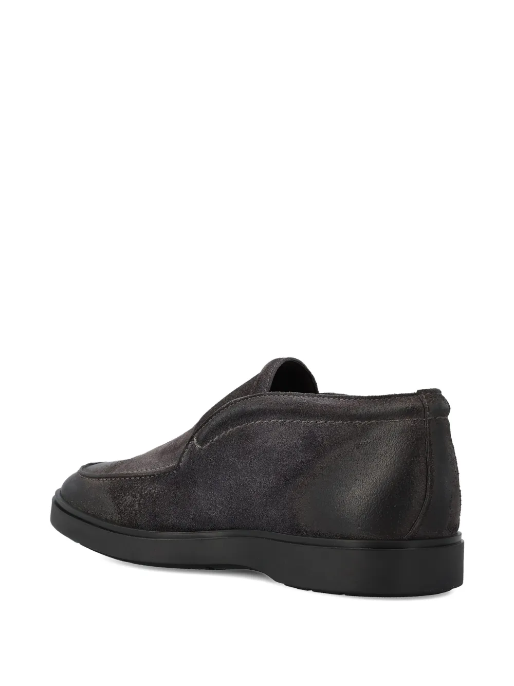 Tagliatore suede-leather loafers Grey