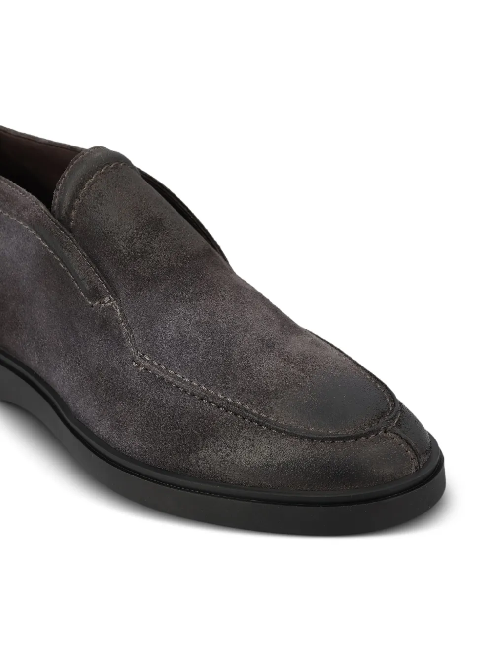 Tagliatore suede-leather loafers Grey