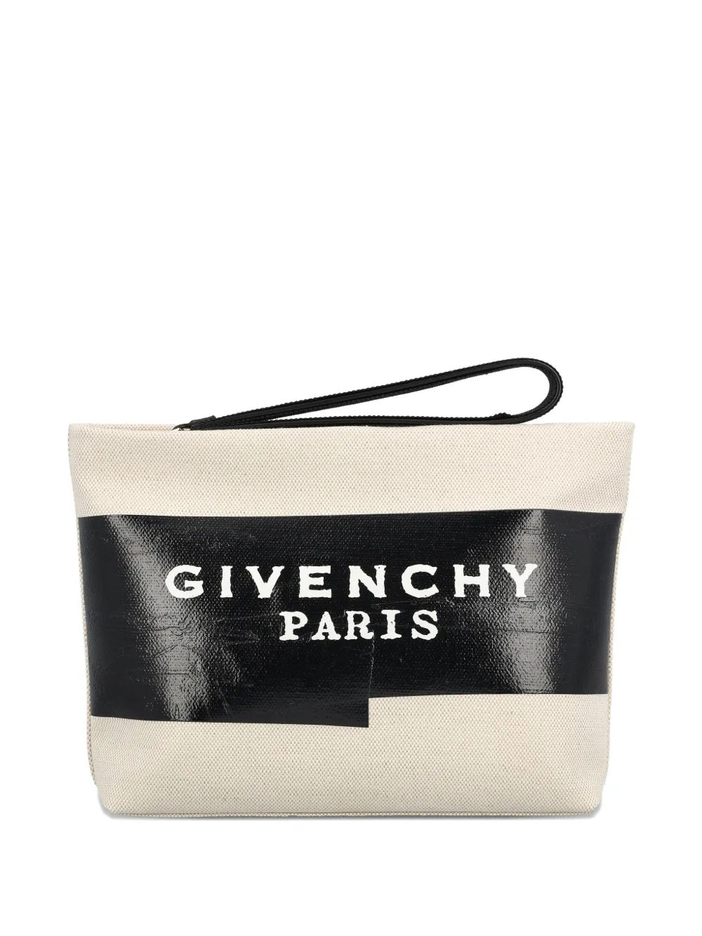 Givenchy Logo-tape Clutch Bag In White