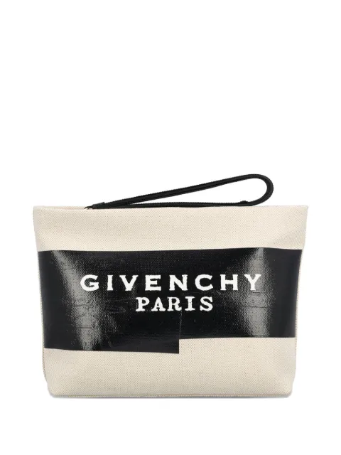 Givenchy logo-tape clutch bag