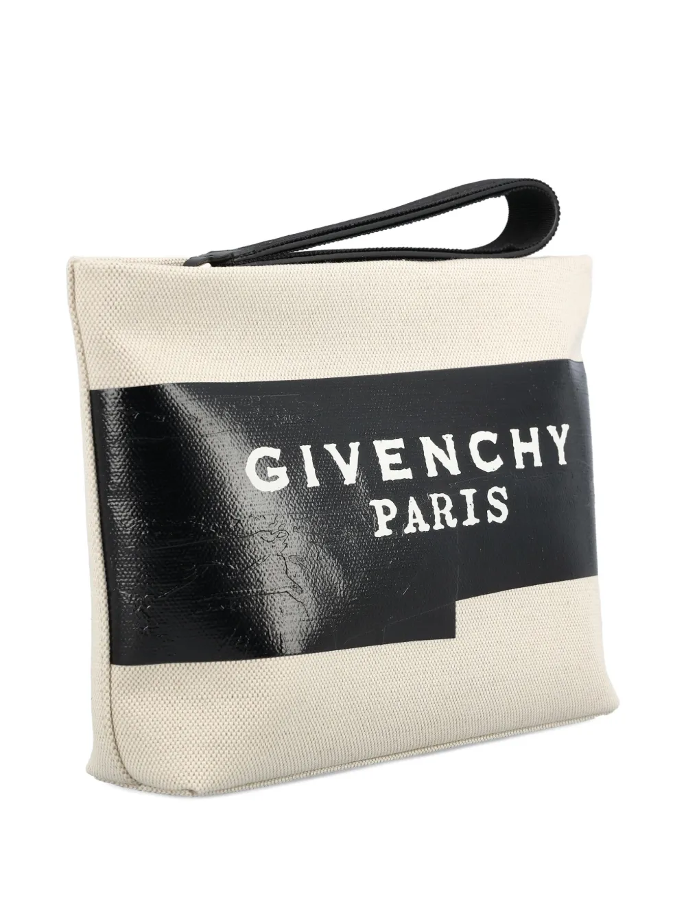 Givenchy Logo-tape Clutch Bag In White