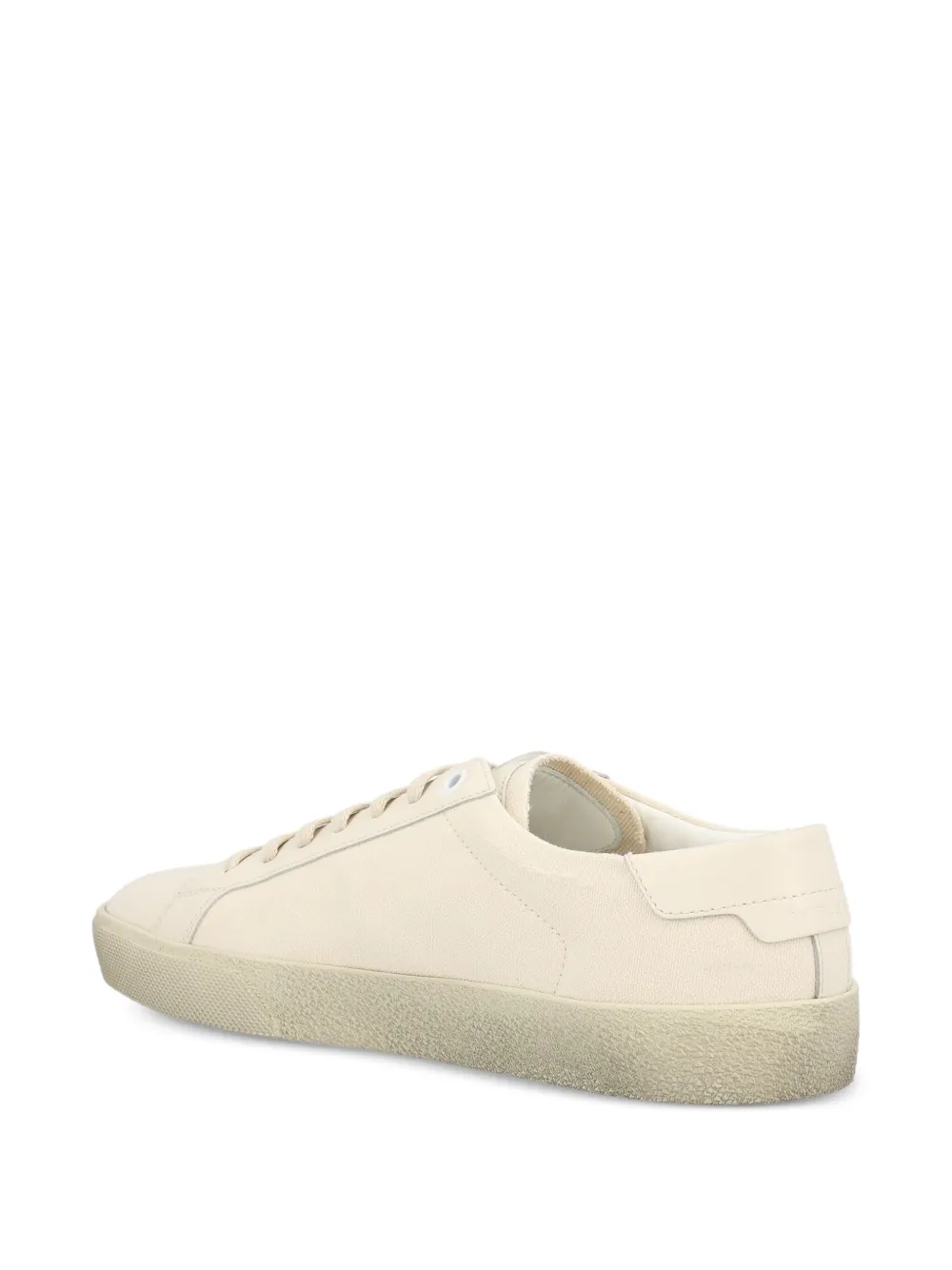 Saint Laurent Court logo-embroidered sneakers Neutrals