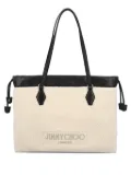 Jimmy Choo drawstring-fastening shearling tote bag - Neutrals