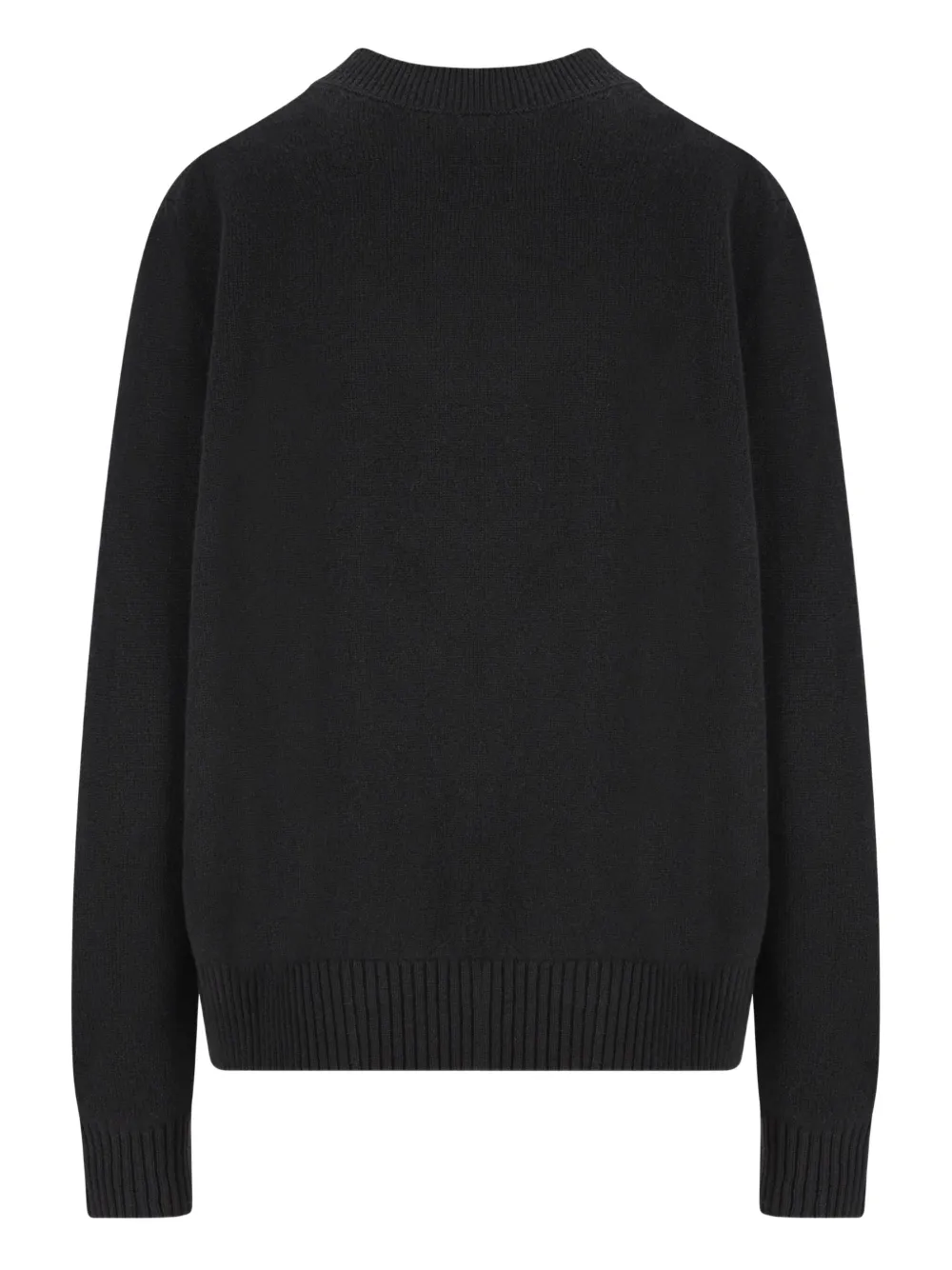 Givenchy Wool Blend Crew Neck Sweater With Ribbed Cuffs And Hem In Black