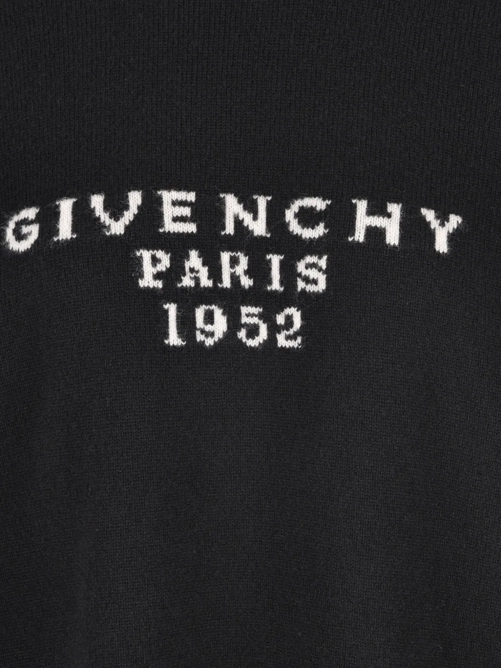 Givenchy Wool Blend Crew Neck Sweater With Ribbed Cuffs And Hem In Black