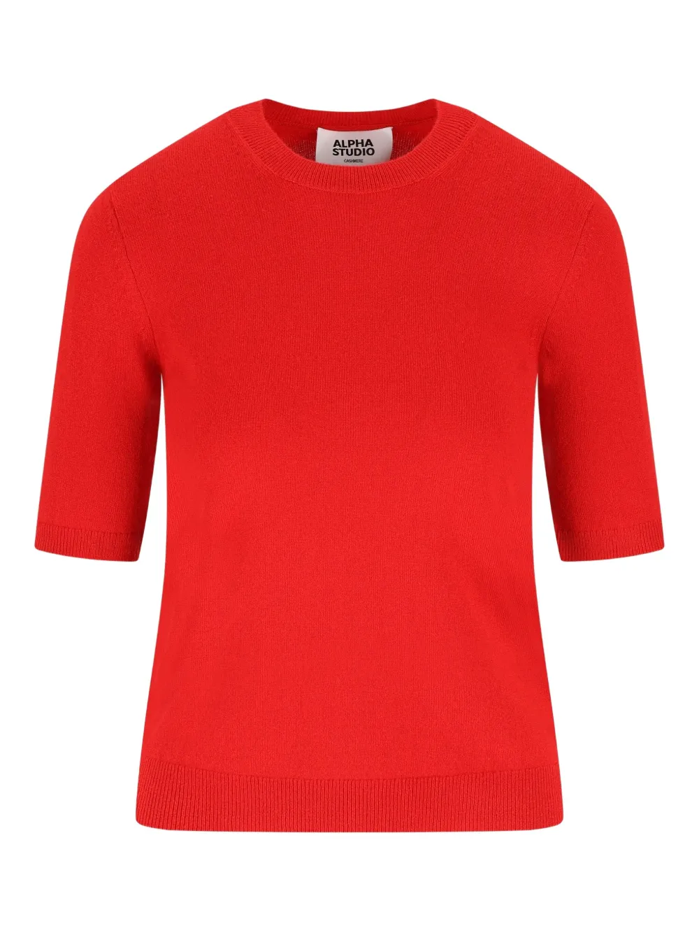 ALPHA STUDIO short-sleeve cashmere top | Red | Image 1
