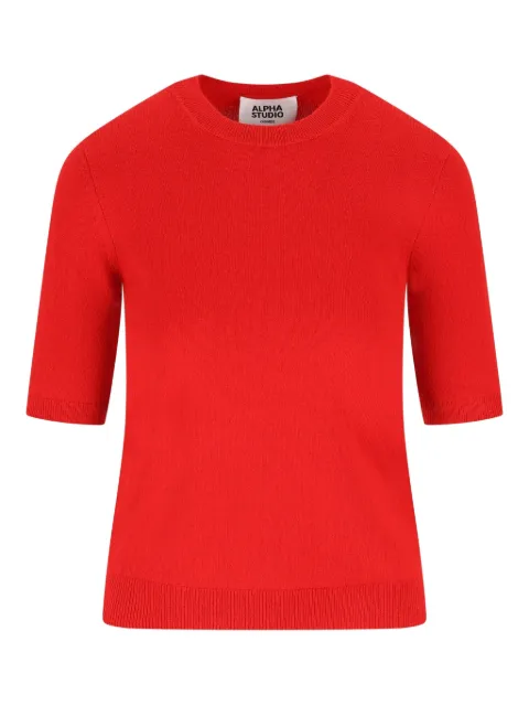 ALPHA STUDIO short-sleeve cashmere top