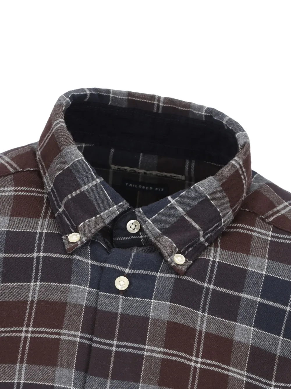 Barbour Check-pattern Cotton Shirt In Brown
