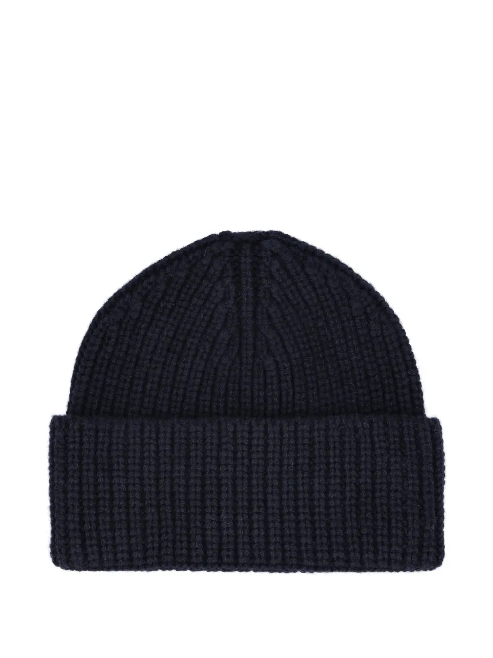 Giada Benincasa ribbed-knit logo patch beanie hat - Zwart