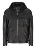 C.P. Company goggle-detail leather jacket - Black