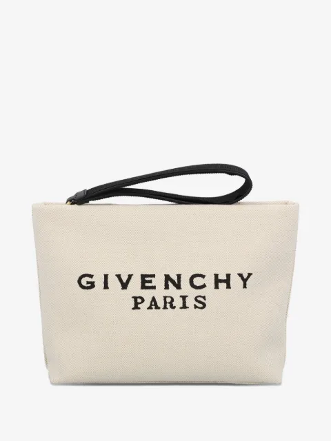 Givenchy logo-print clutch bag