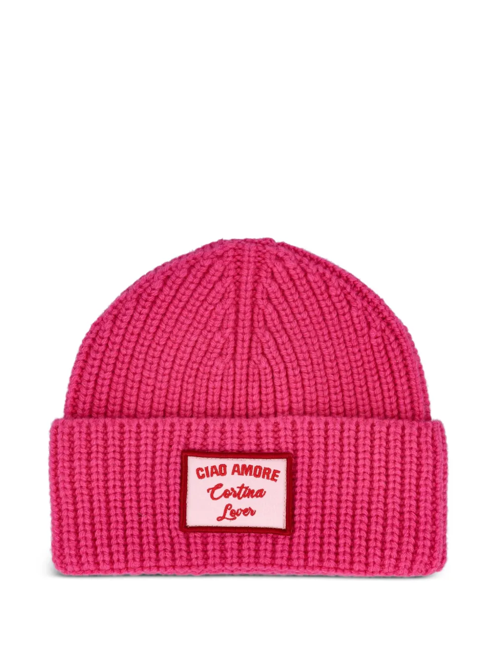 Giada Benincasa ribbed-knit patch hat | Pink | Image 1