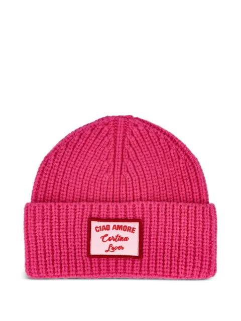 Giada Benincasa ribbed-knit patch hat
