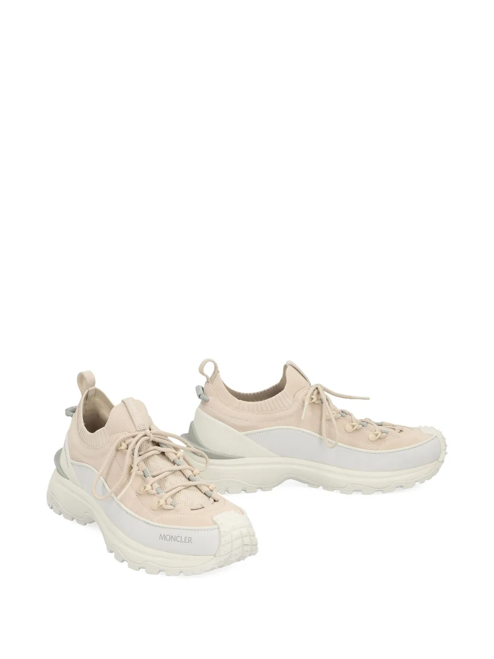 Moncler Sneakers Trailgrip Lite3 En Nubuck Et Daim In Neutral