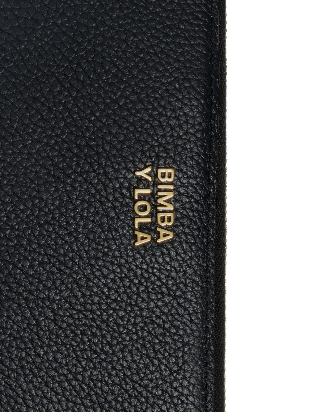 Bimba Y Lola Logo-plaque Zip-around Leather Wallet In Gold