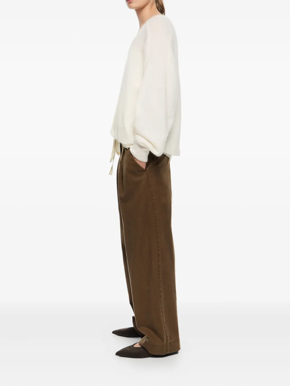 Bimba Y Lola Pleated Trousers In Green