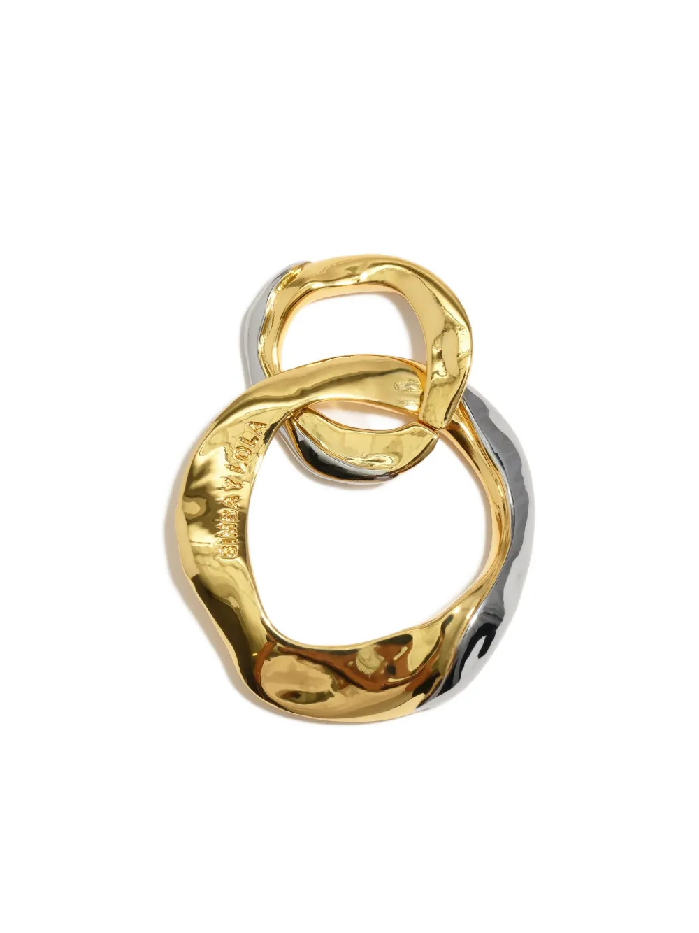 Bimba Y Lola Textured Hoop Earrings In Gold